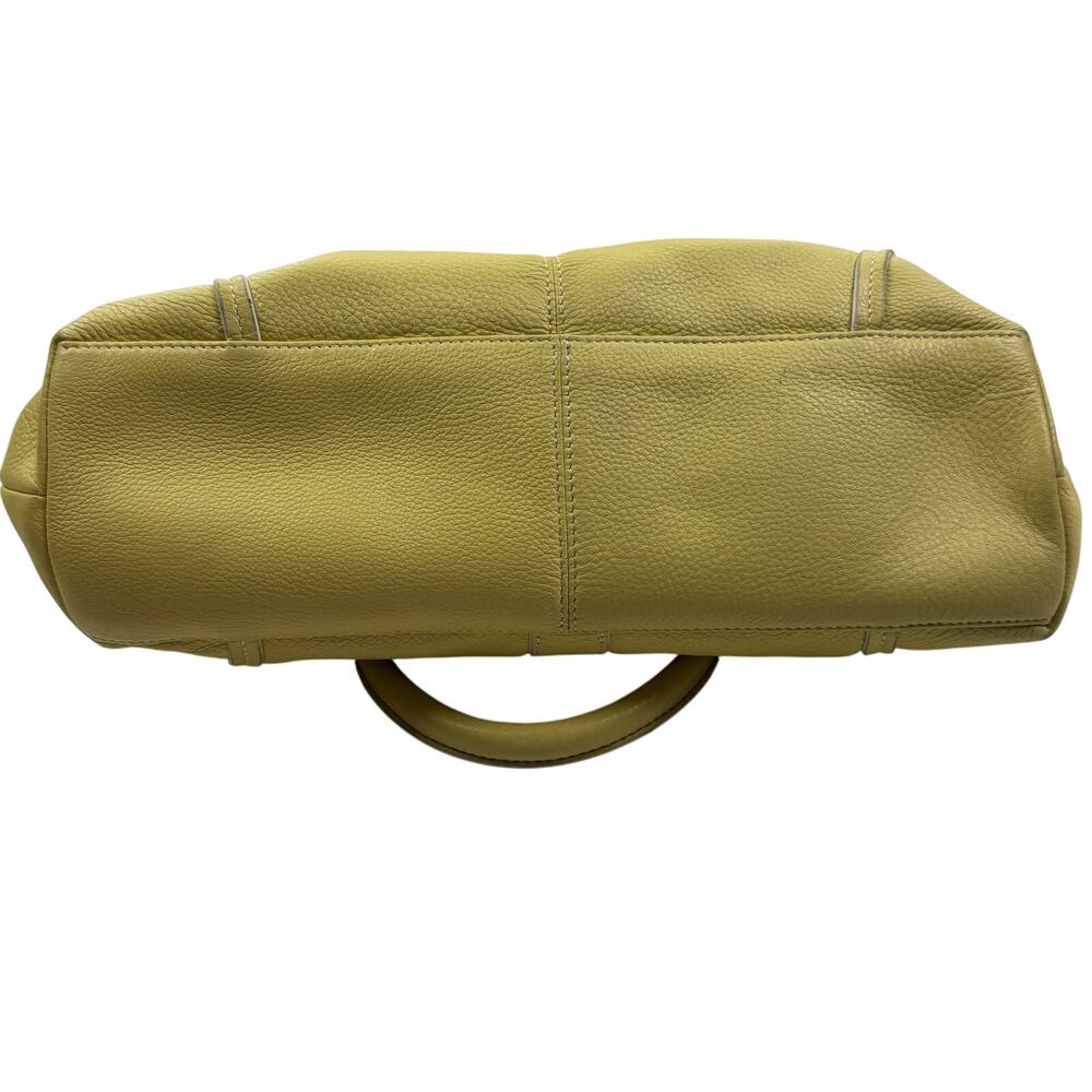 Tommy Hilfiger Butter Yellow Pebbled Buttery Soft Leather Vintage Handbag - Picture 5 of 10
